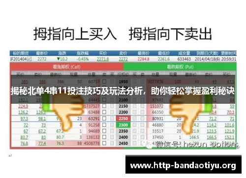 揭秘北单4串11投注技巧及玩法分析,助你轻松掌握盈利秘诀 揭秘北单4串11投注技巧及玩法分析,助你轻松掌握盈利秘诀